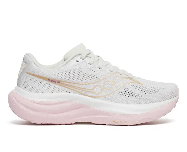 Saucony Women's Ride 19 Wide White | Silk