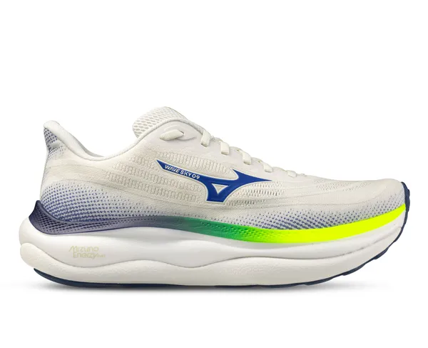 Mizuno Men's Wave Sky 9 Wide 2E SNOW WHITE-SURF THE WEB