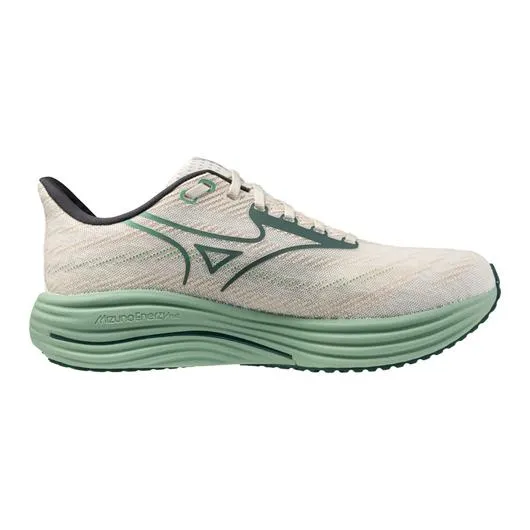 Mizuno Men's Wave Rider 29 Wide 2E WHITE-BISTRO GREEN