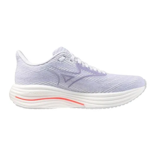 Mizuno Women's Wave Rider 29 Wide D WHITE-ICELANDIC BLUE