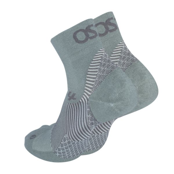 Os1st FS4 Merino Plantar Fasciitis - 1/4 Crew Sock Grey Large