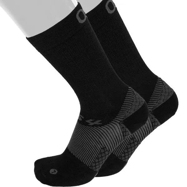 Os1st FS4 Merino Plantar Fasciitis - Crew Sock Black Large