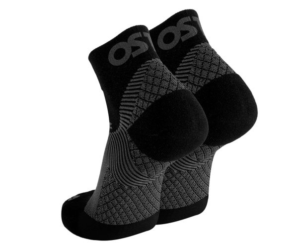 Os1st FS4 Plantar Fasciitis - 1/4 Crew Sock Black Large