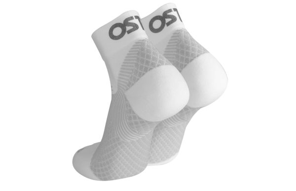 Os1st FS4 Plantar Fasciitis - 1/4 Crew Sock White Small