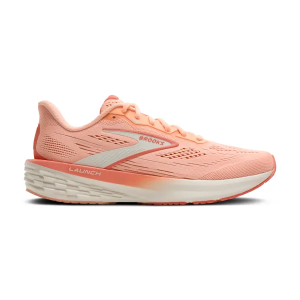 Brooks Women's Launch 12 Peach/Coconut/Peach Echo