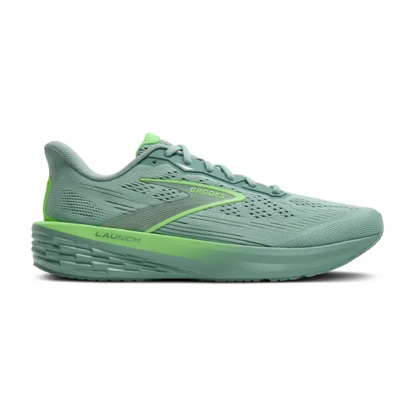 Brooks Men's Launch 12 Gray Mist/Green