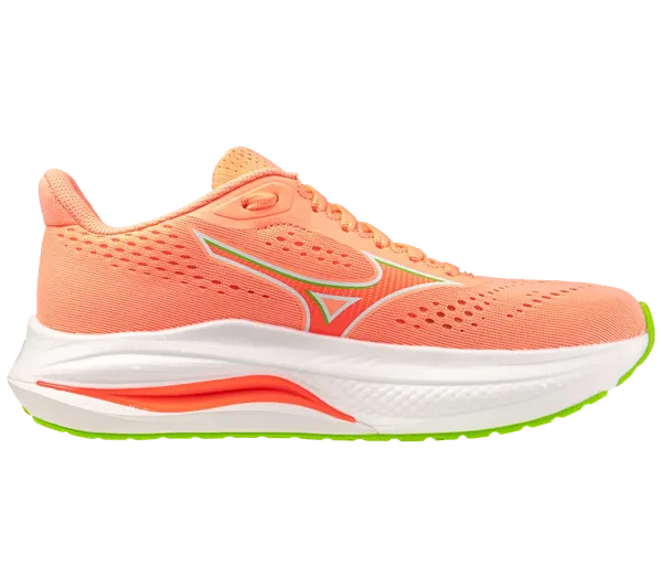 Mizuno WOMEN'S WAVE INSPIRE 22 FLAMINGO CORAL-JASMINE GREEN