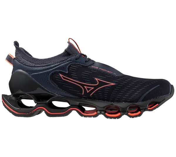 Mizuno Women's Wave Prophecy 14 ODYSSEY GREY-STRIKING CORAL