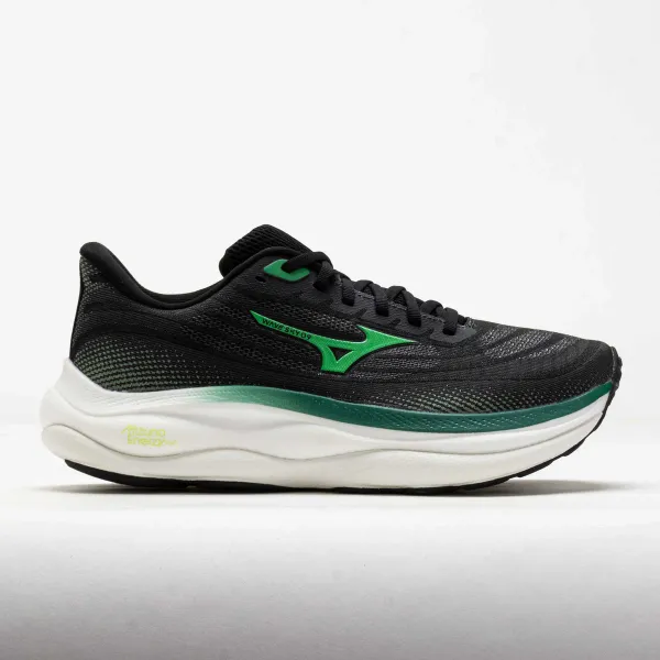 Mizuno Men's Wave Sky 9 BLACK-GOBLIN GREEN