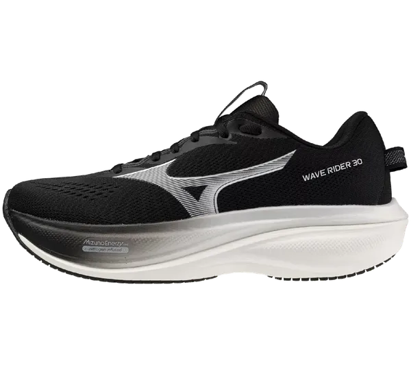 Mizuno Men's Wave Rider 30 2E BLACK-WHITE
