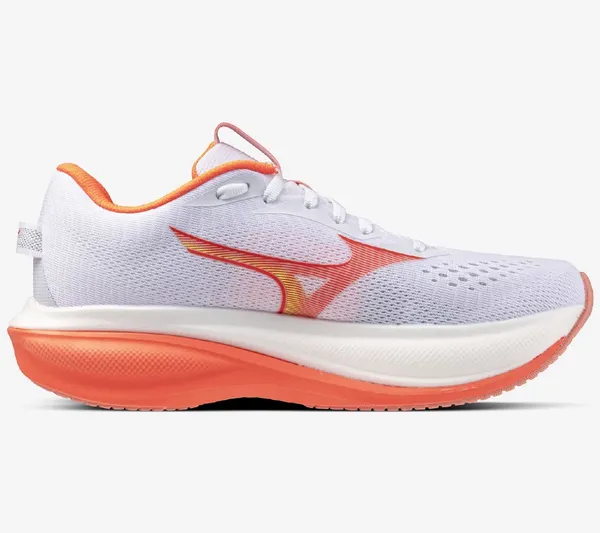 Mizuno Women's Wave Rider 30 D GF WHITE-FLAMINGO CORAL