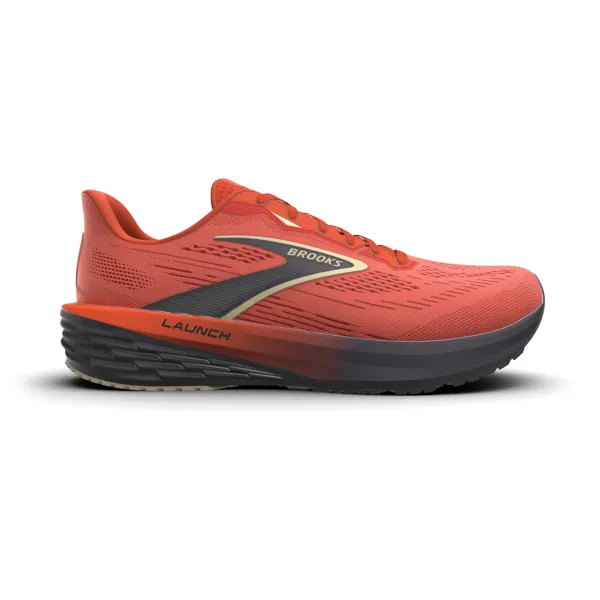 Brooks Men's Launch 12 Tigerlily/Blackened Pearl