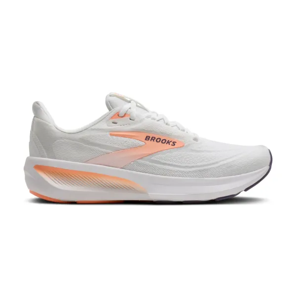 Brooks Women's Revel 9 White/Cyber Peach/Purple