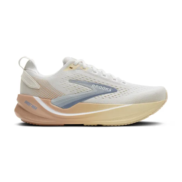 Brooks Women's Ghost Max 4 White/Rose/Rutabaga