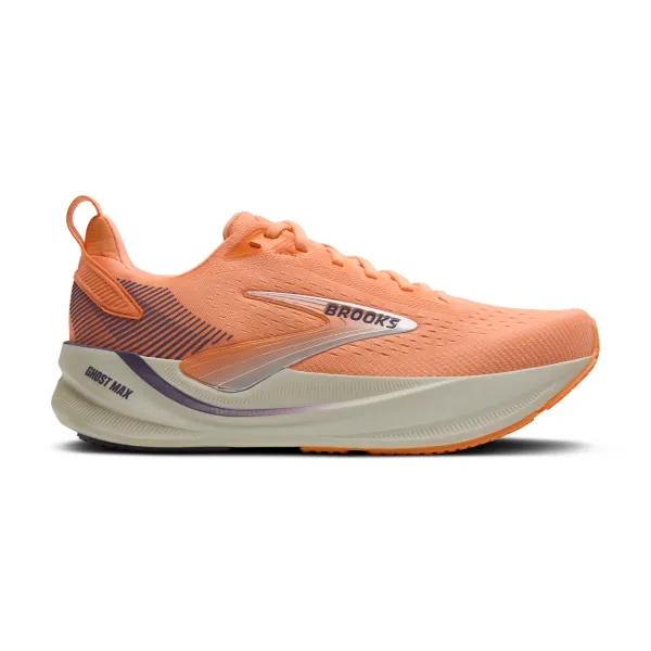 Brooks Women's Ghost Max 4 Cyber Peach/Grape/Bluewash