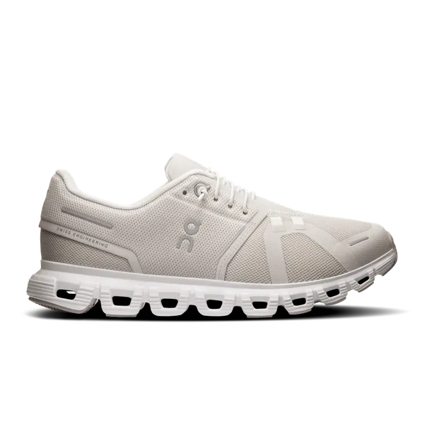 On Women's Cloud 6 Wide Pearl | White