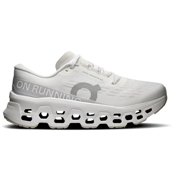 On Women's Cloudmonster 3 White | Wolf