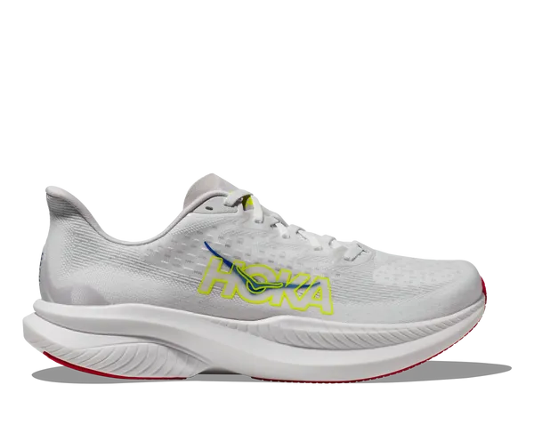 Hoka Men's MACH 6 WHITE / NIMBUS CLOUD