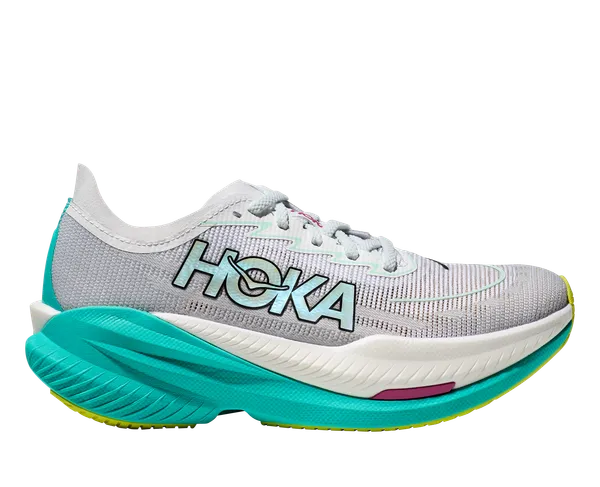 Hoka Women's MACH X 2 FROST / ELECTRIC AQUA