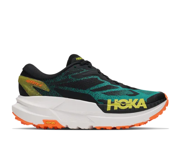 Hoka Women's MAFATE 5 BLACK / ELECTRIC AQUA