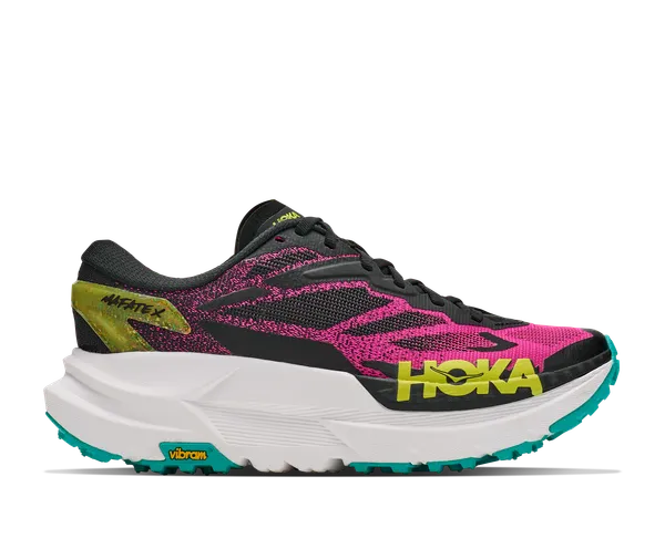 Hoka Women's MAFATE X BLACK / NEON DRAGONFRUIT