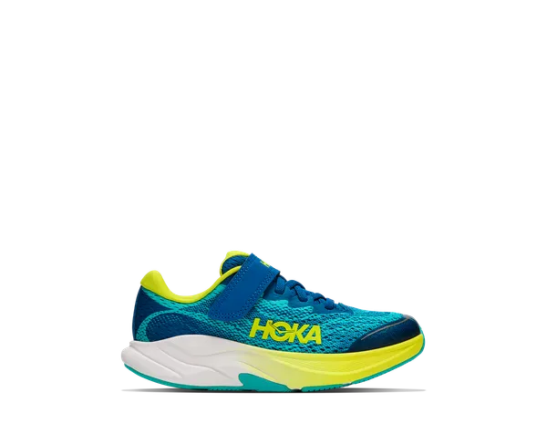 Hoka Little Kid's RINCON 4 ELECTRIC AQUA / NEON HOKA CITRUS