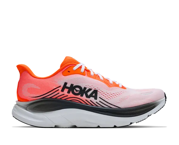 Hoka Men's CLIFTON 11 WIDE NEON TANGERINE / FROST