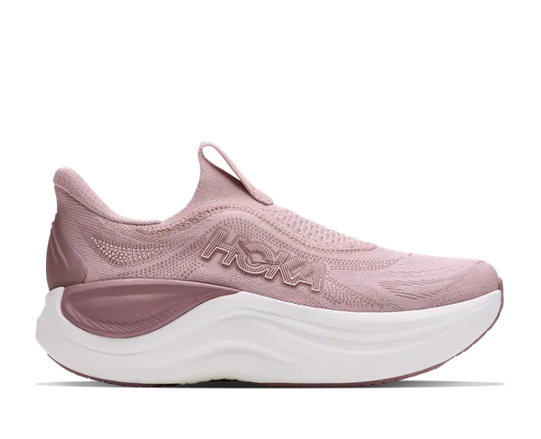 Hoka Women's SKYWARD LACELESS GLM PINK OPAL / ALABASTER