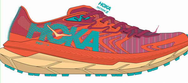Hoka WOMEN'S TECTON X 2 CHERRIES JUBILEE / FLAME